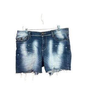 Zanadi Womans Denim Cut off Shorts Sz 14